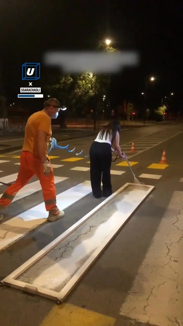 When you're on a night out and end up painting a crossing 🤣🎨