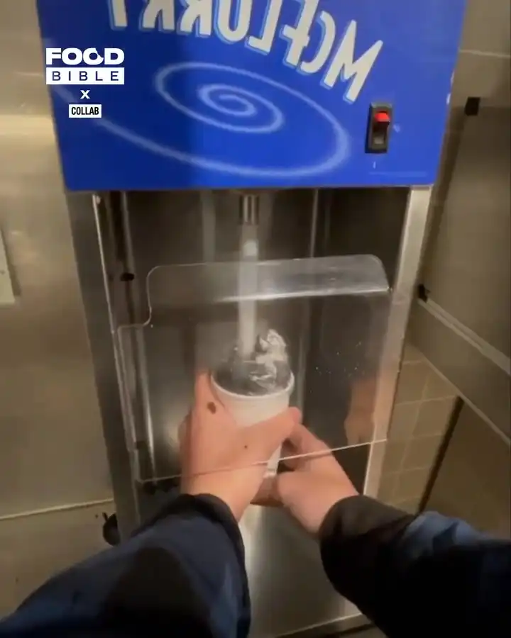 Guys mixes his own McFlurry 😂