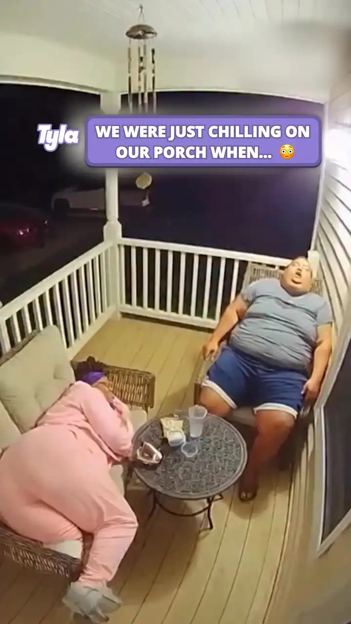 We were just chilling on our porch when... 😳