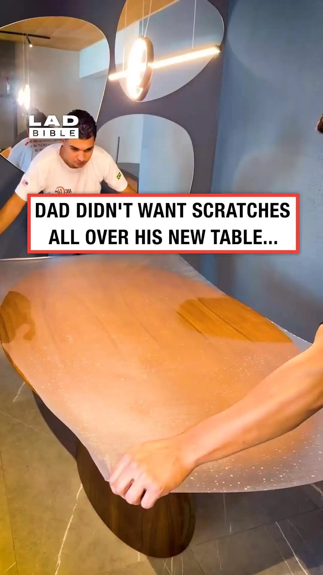 Smooth table film installation 😮‍💨