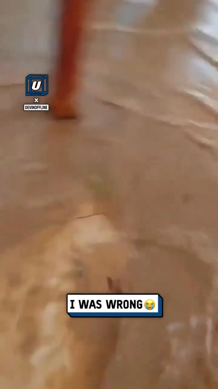 Flood breaks through glass door 😲🌊
