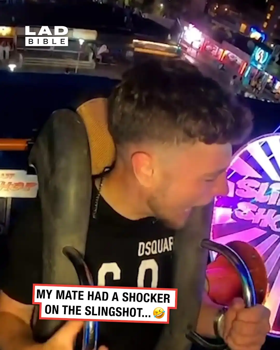 My mate passed out on slingshot ride 😂