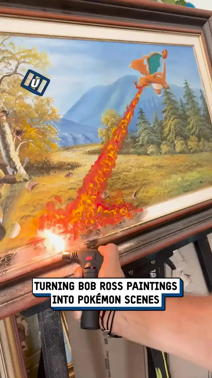 Igniting paintings 😲🔥