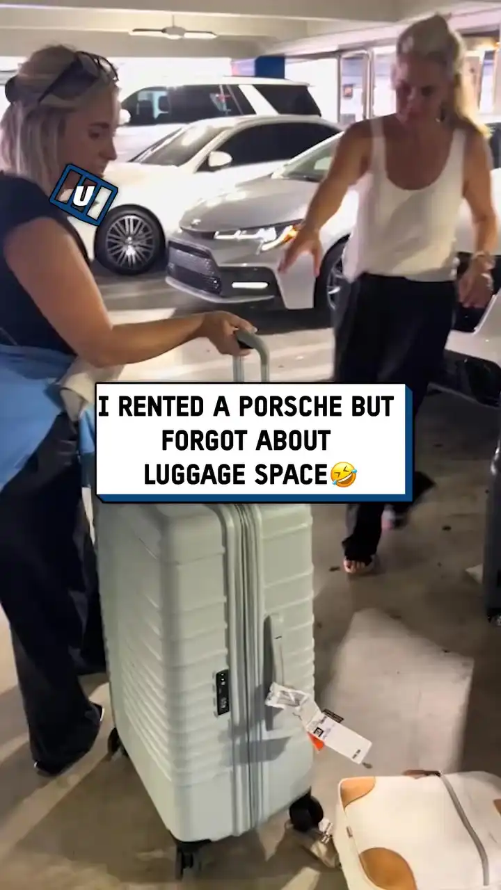 Renting a Porsche without luggage space fail 🧳🤣