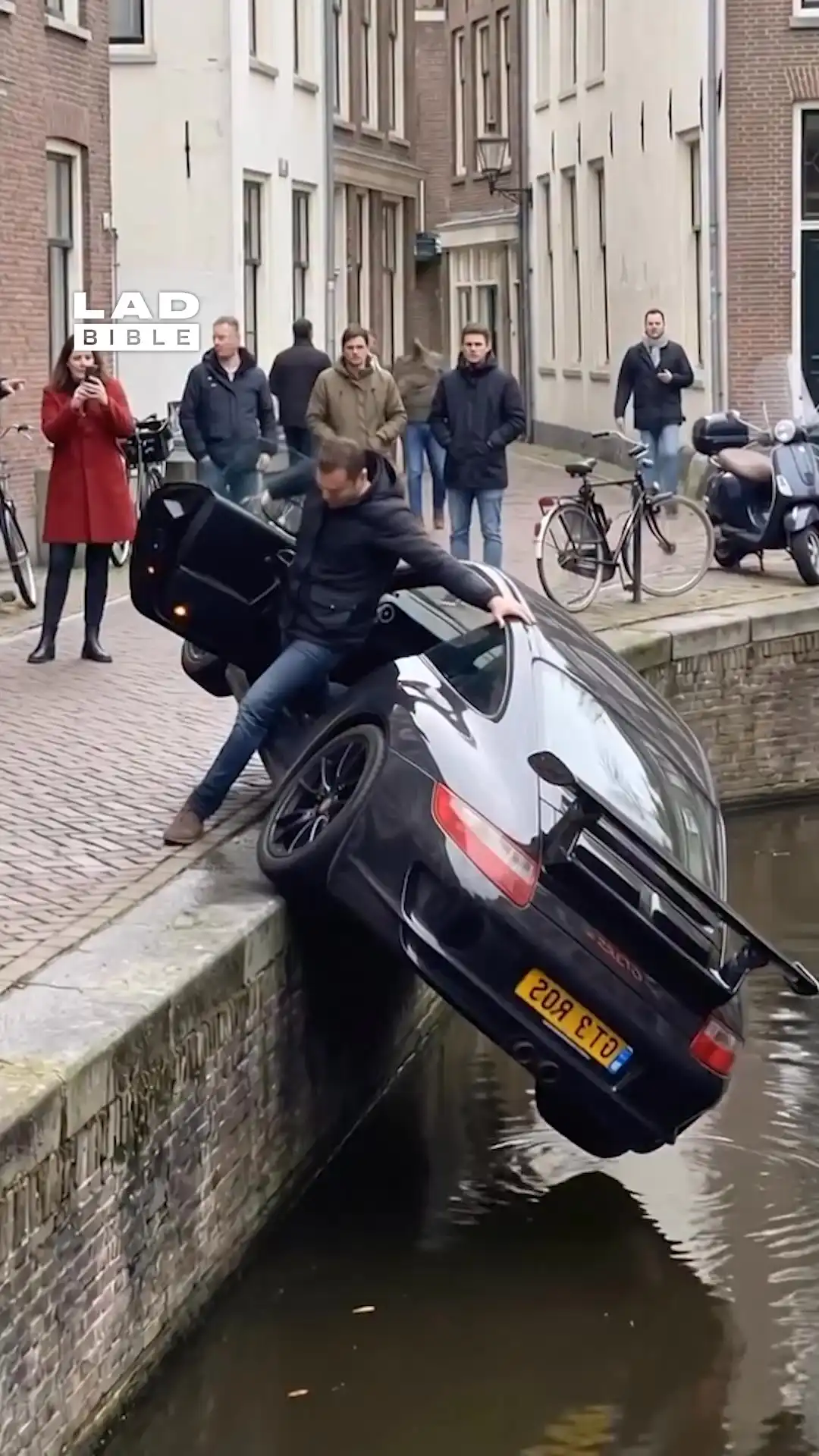 I was willing to risk it to save my car from falling 😅💦