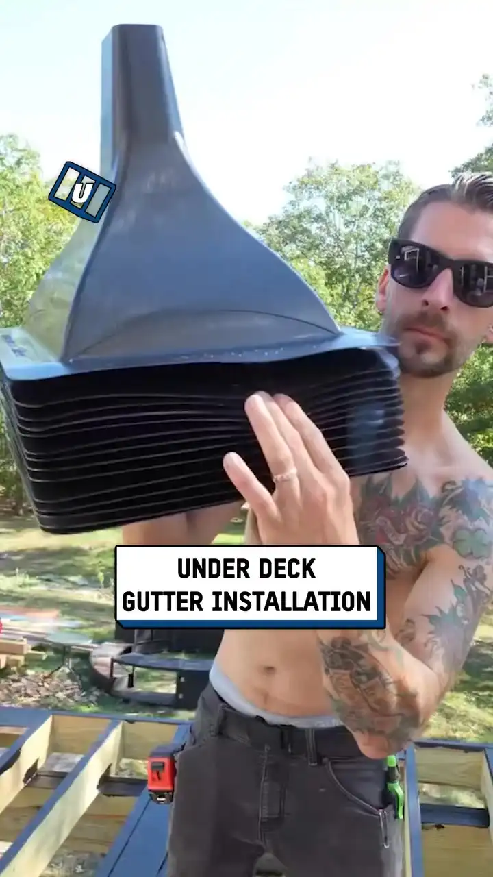 Under deck gutter system install