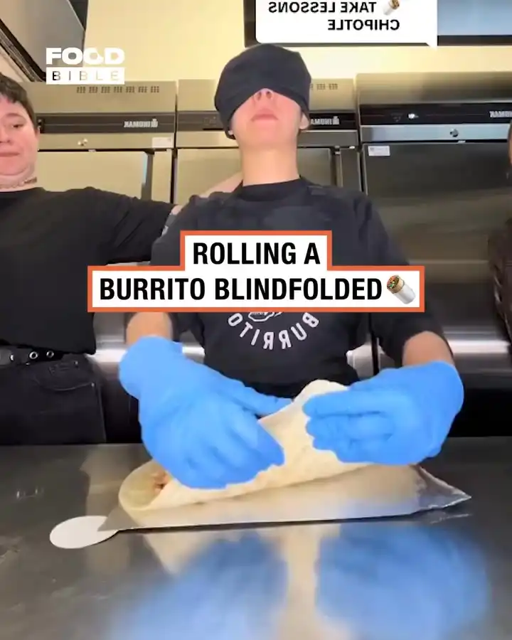 Rolling a burrito blindfolded 😳