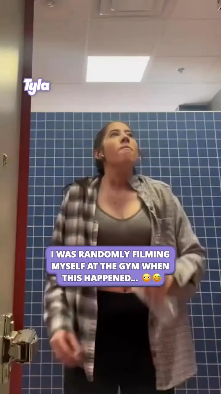I was randomly filming myself at the gym when this happened 😳