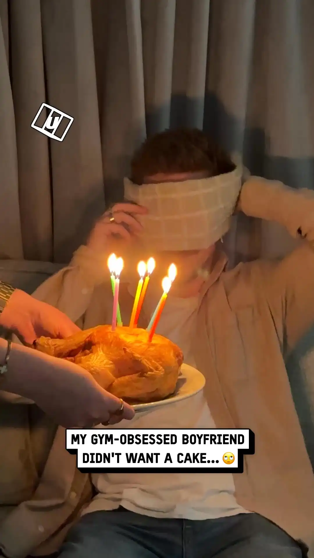 My bf didn't expect a cake like this 🤣🍗 #funny #cake #gym