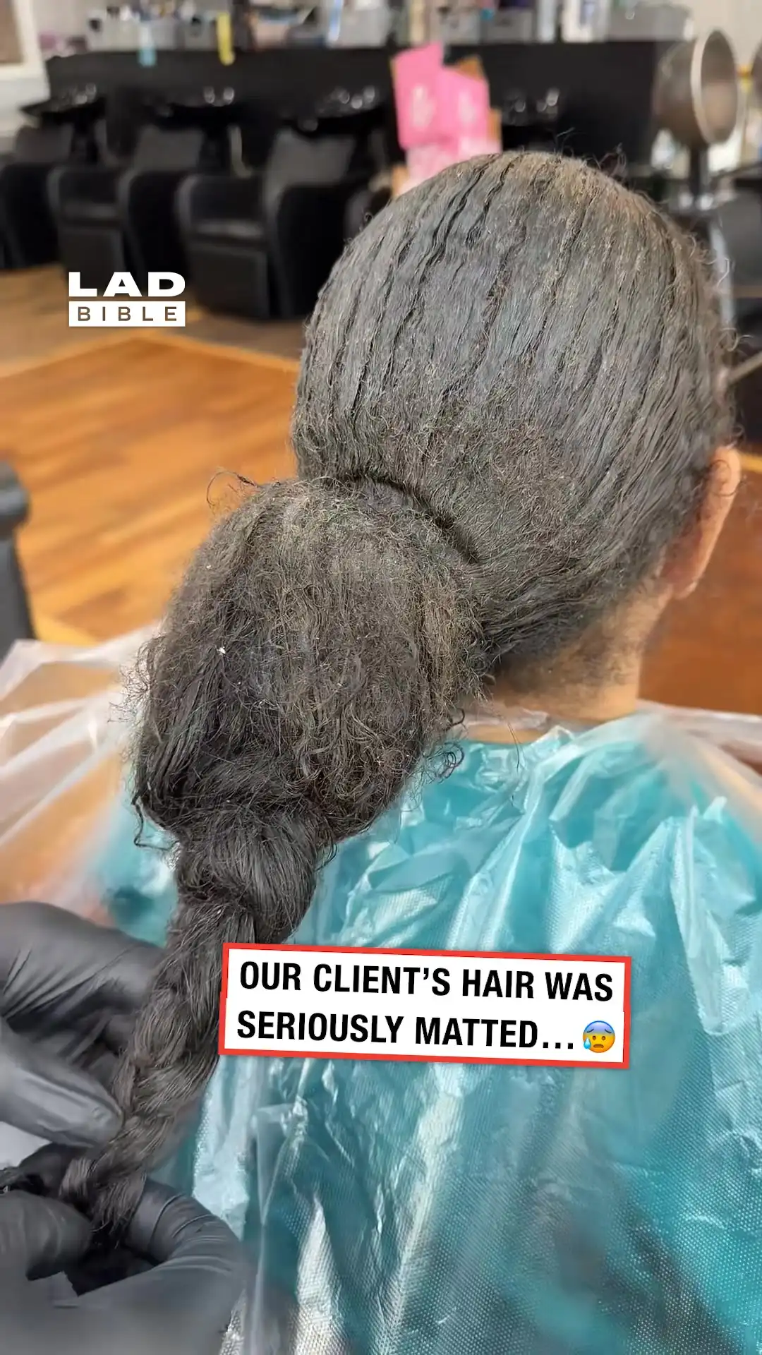 My client's hair was seriously matted 😰