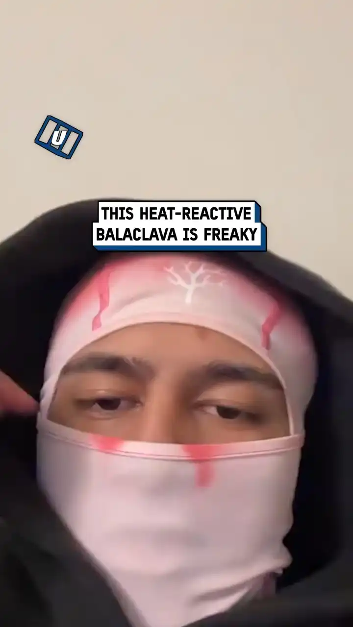 Trippy heat-reactive balaclava 🤯🔥
