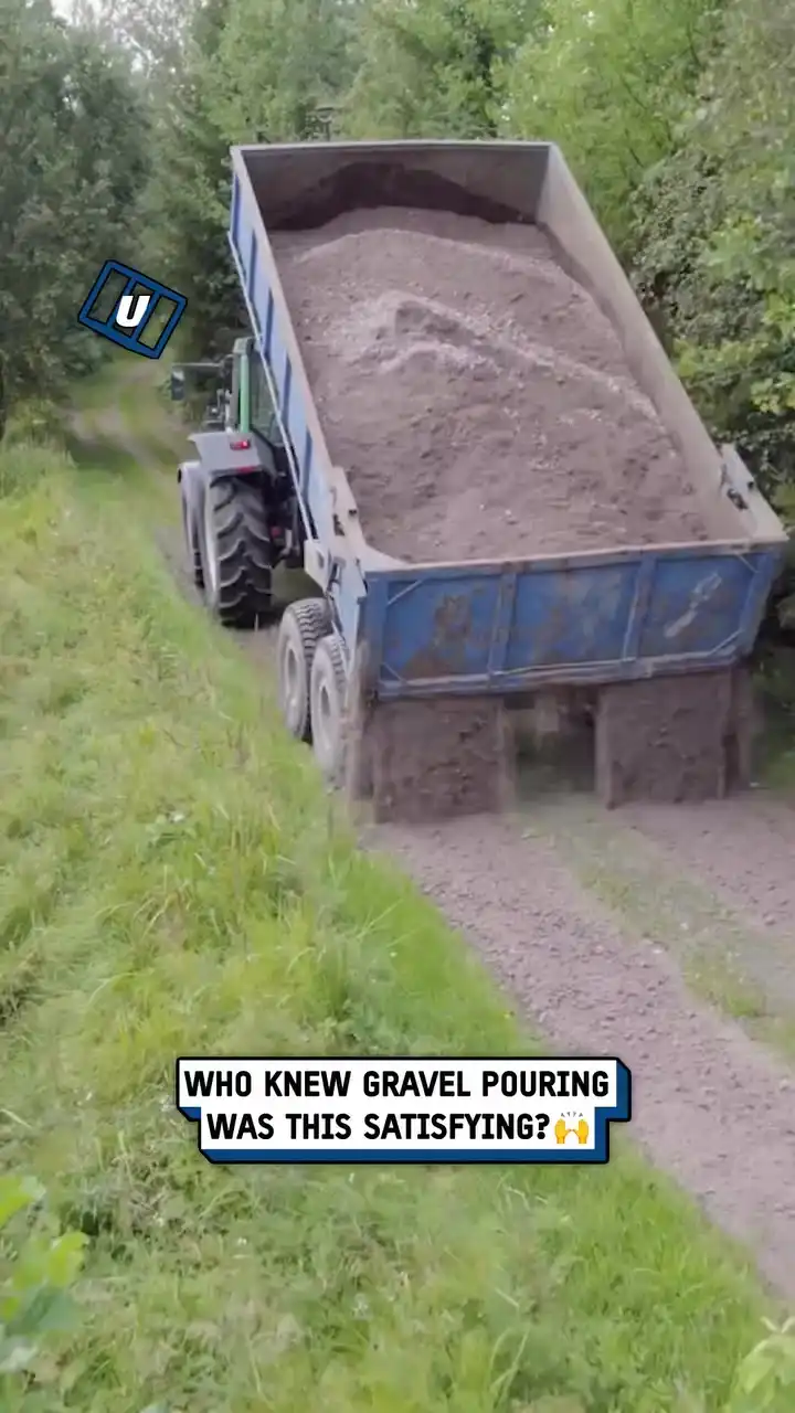 Satisfying gravel pouring 😱