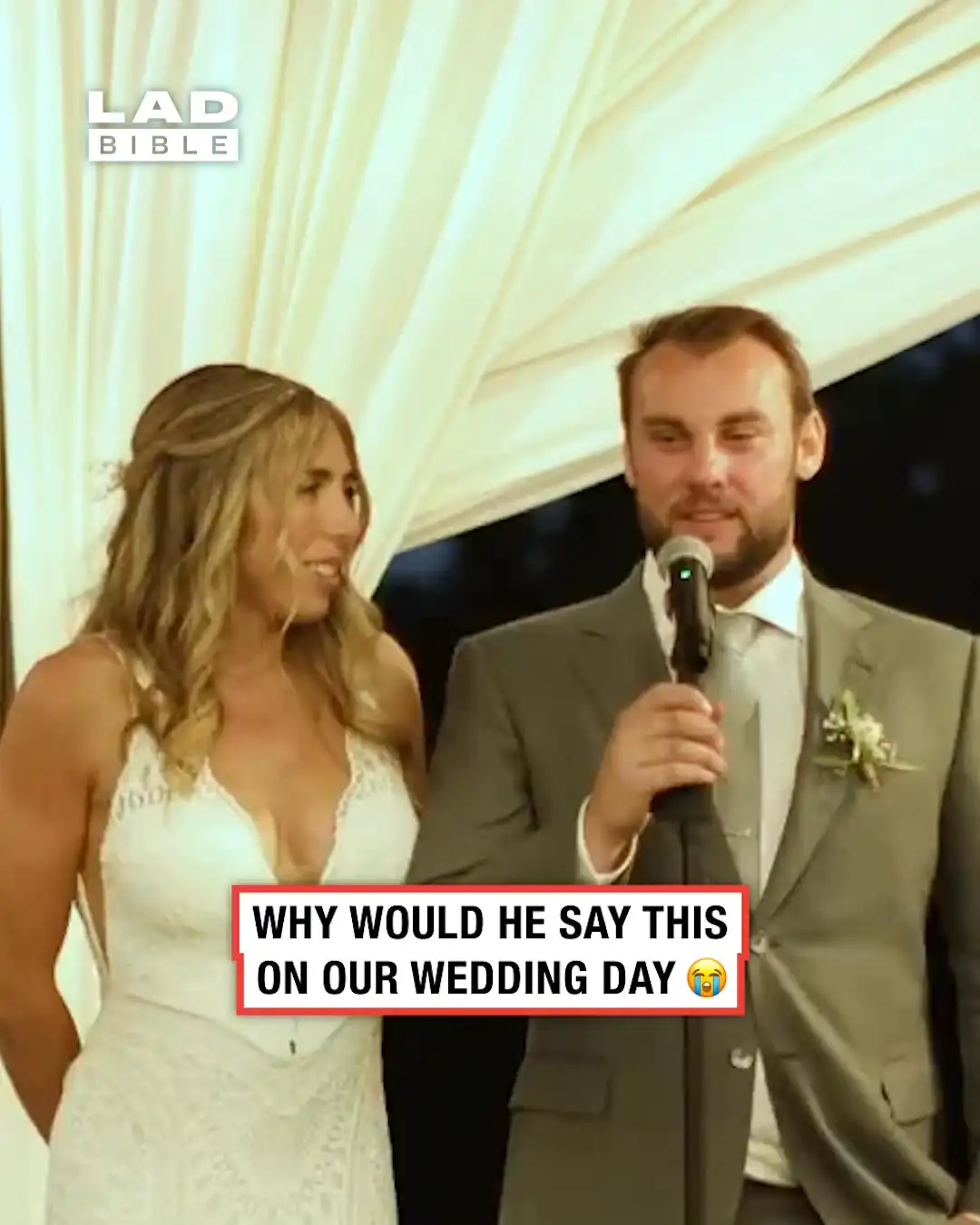 I can't believe my husband said this in his speech 😅