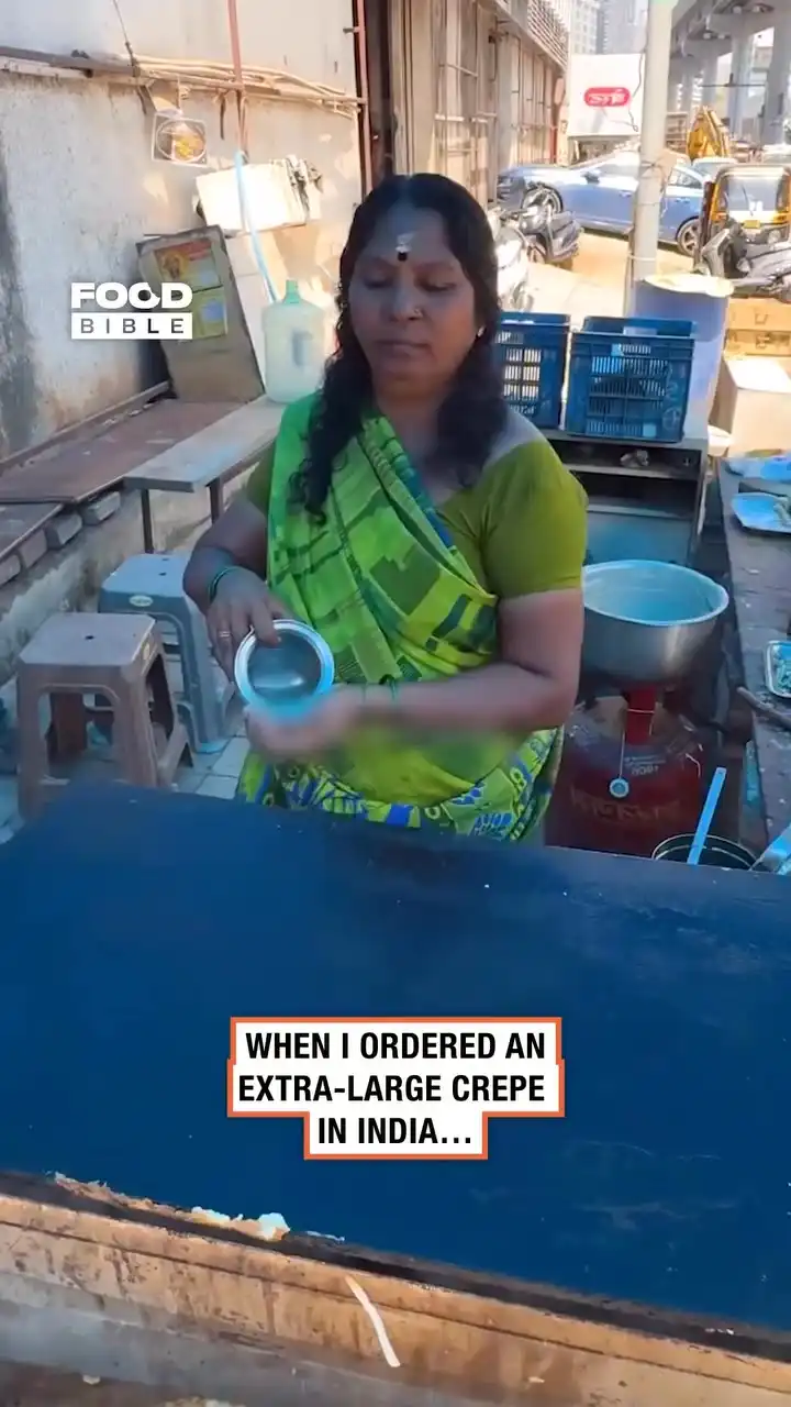 Indian Auntie Makes World’s Largest Crepe 🥞