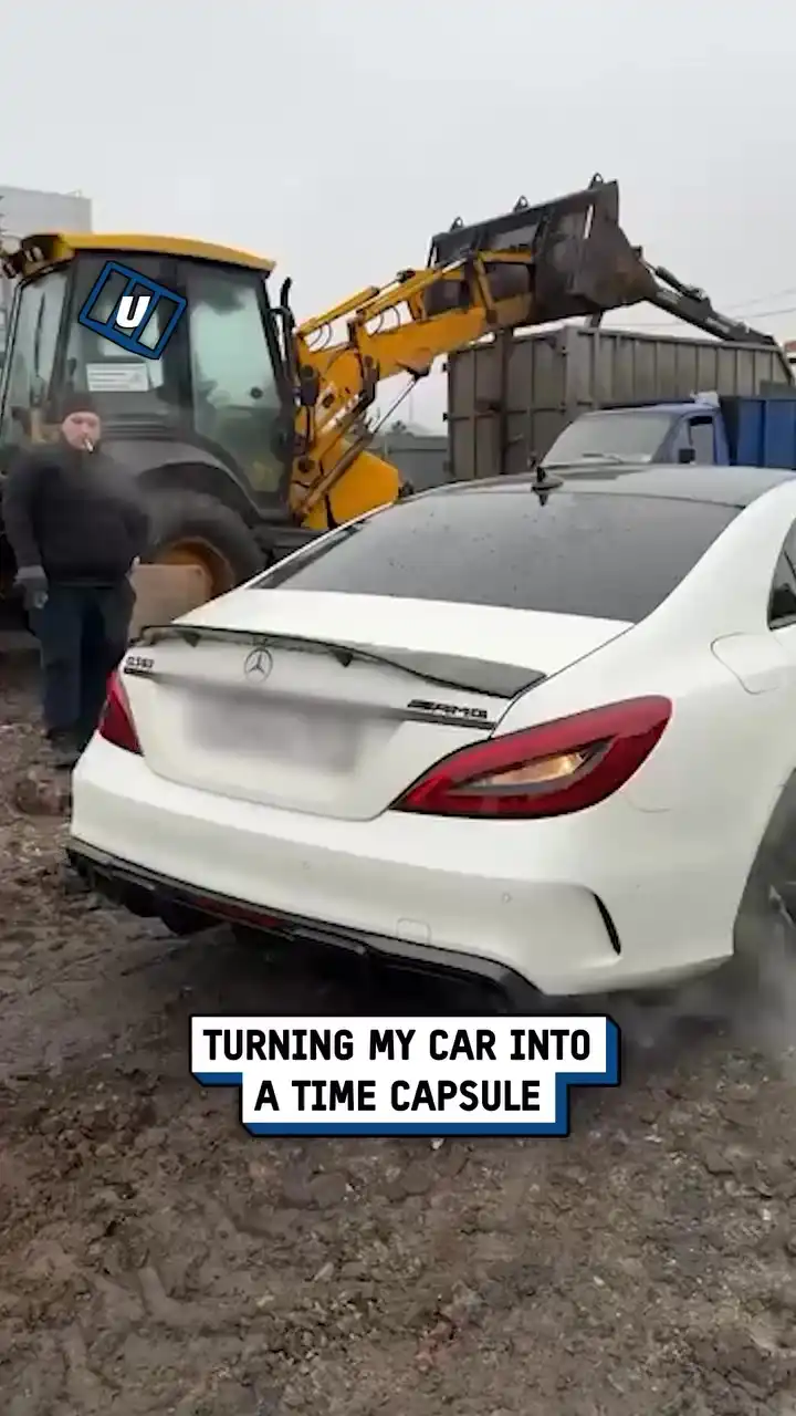 Burying my car for later 🚙🤣