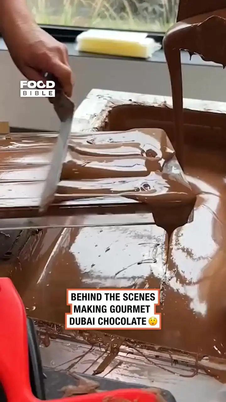 Making gourmet Dubai chocolate 🍫