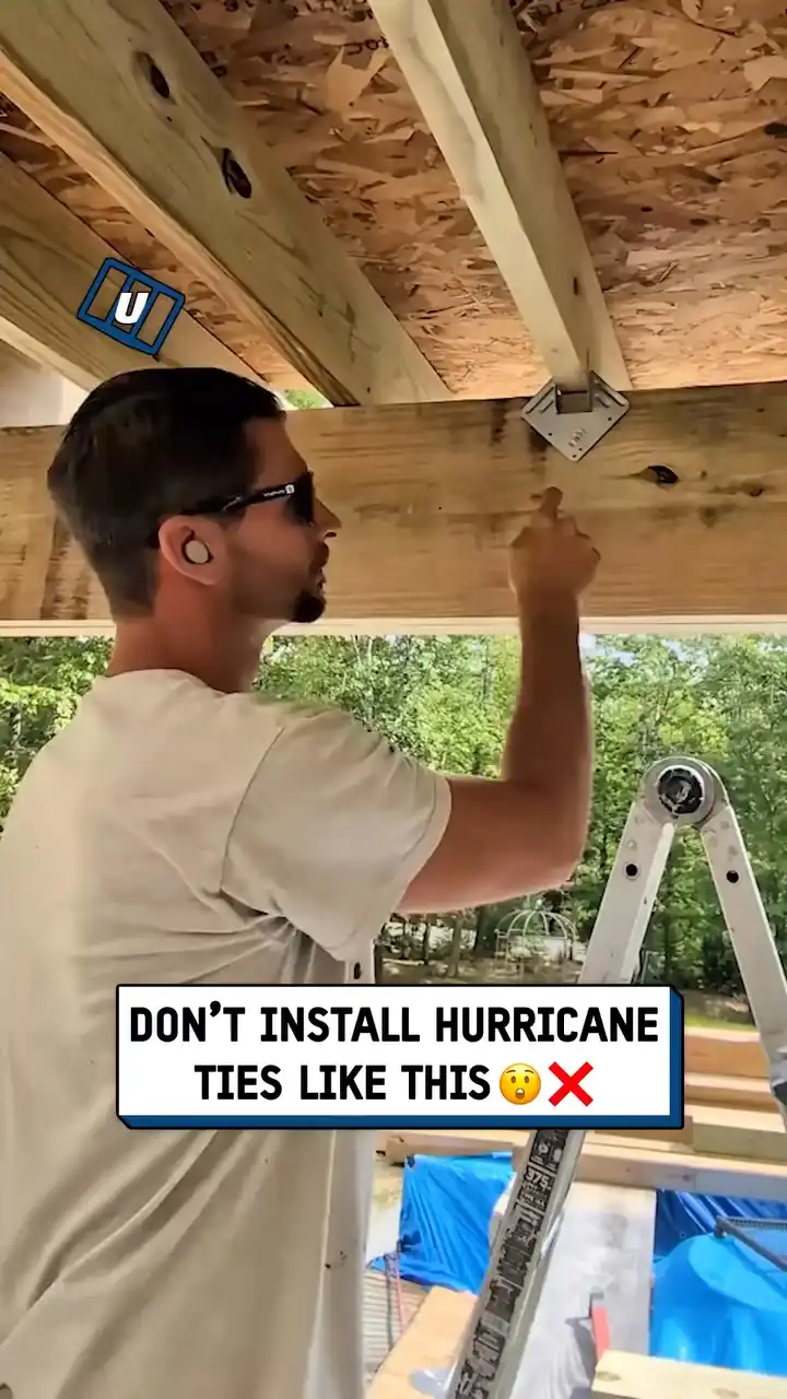 Installing hurricane ties 🌪️😲