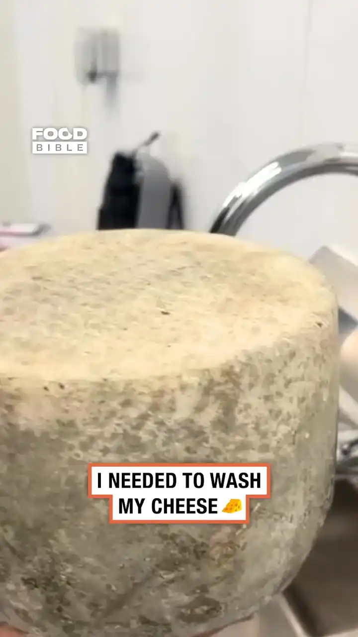 Washing cheese 🧀