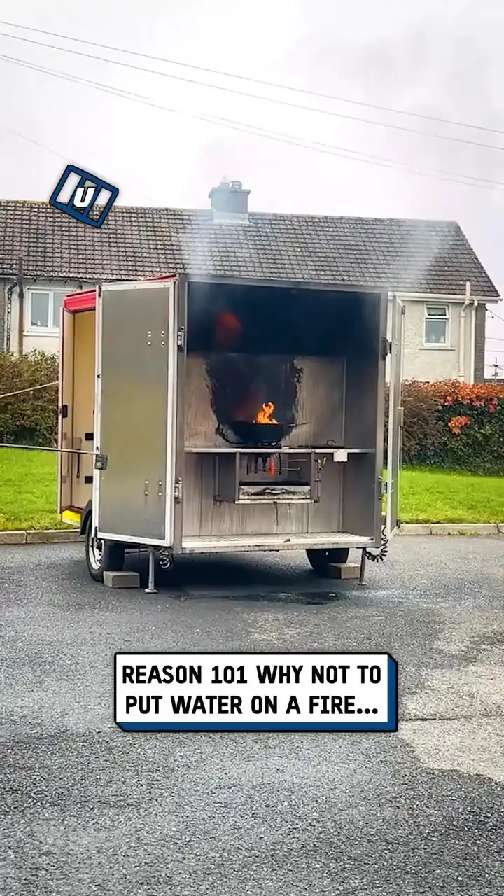 Reason 101 why not to put water on a fire 🔥💦
