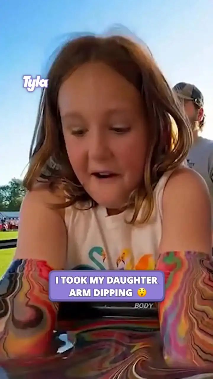 I took my daughter arm dipping 😲