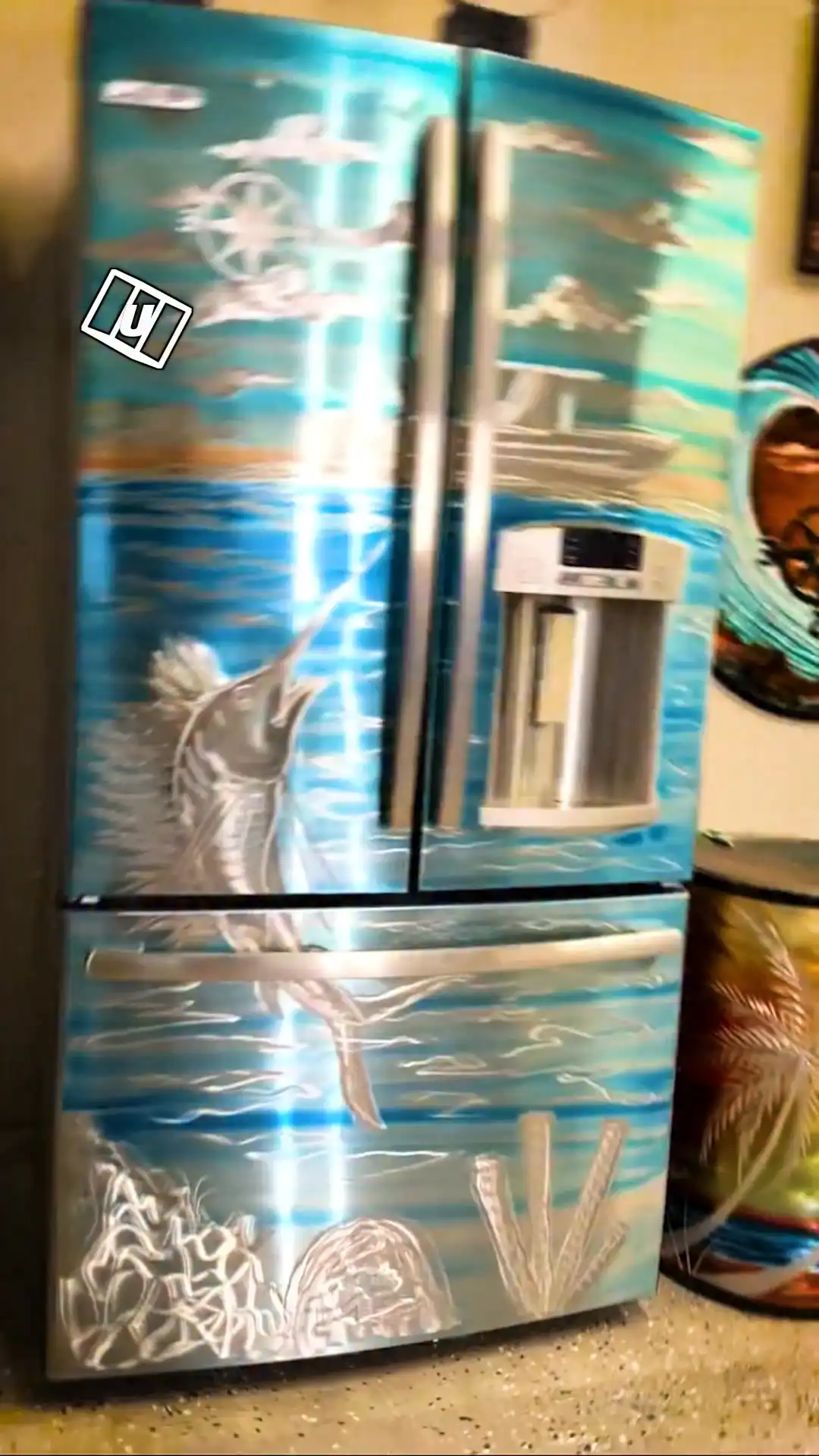 I transformed my client's scratched fridge 😲