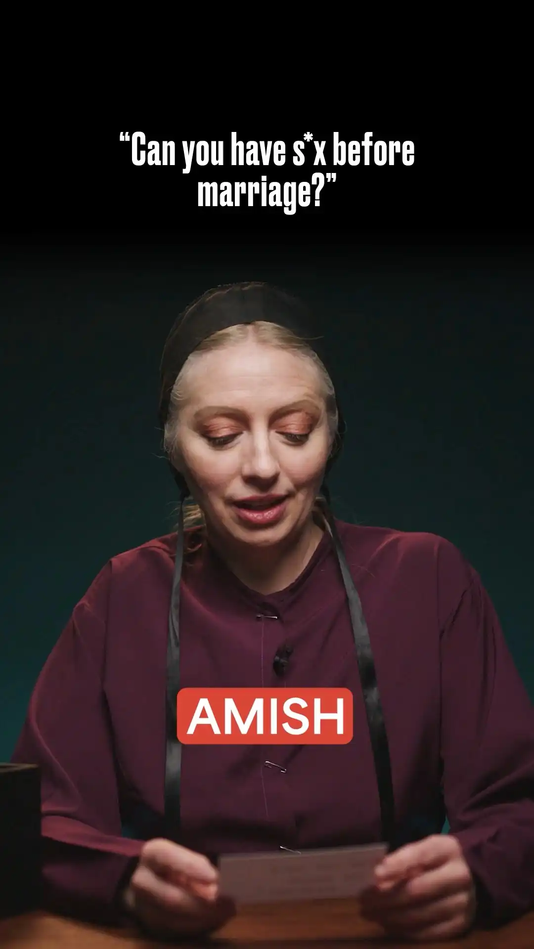 Amish Woman answers questions about the Amish community