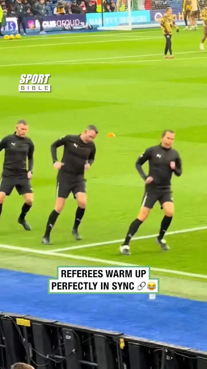 Referees Warm Up Perfectly In Sync