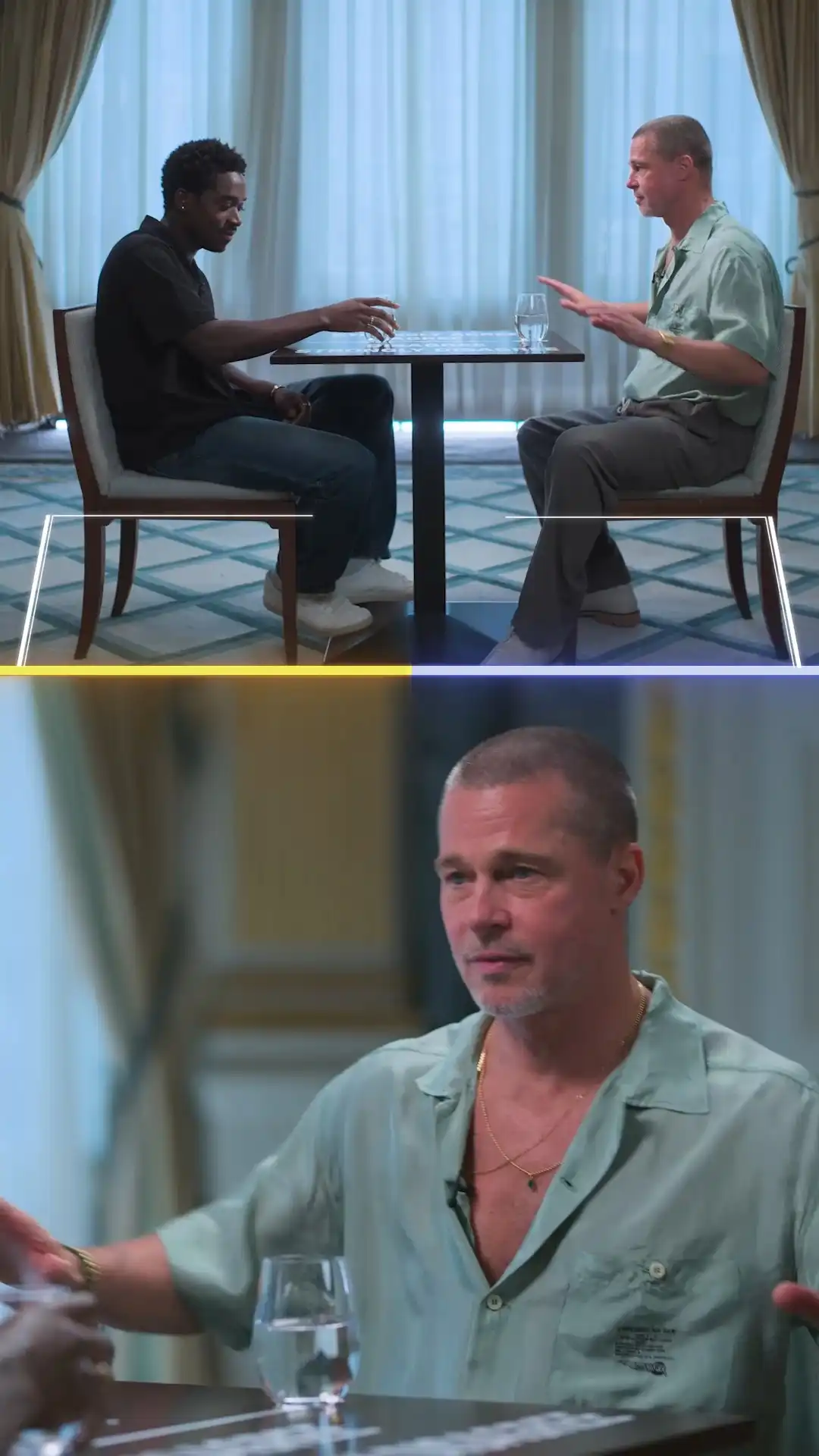 Brad Pitt & Damson Idris Argue Over The Internet’s Biggest Debates