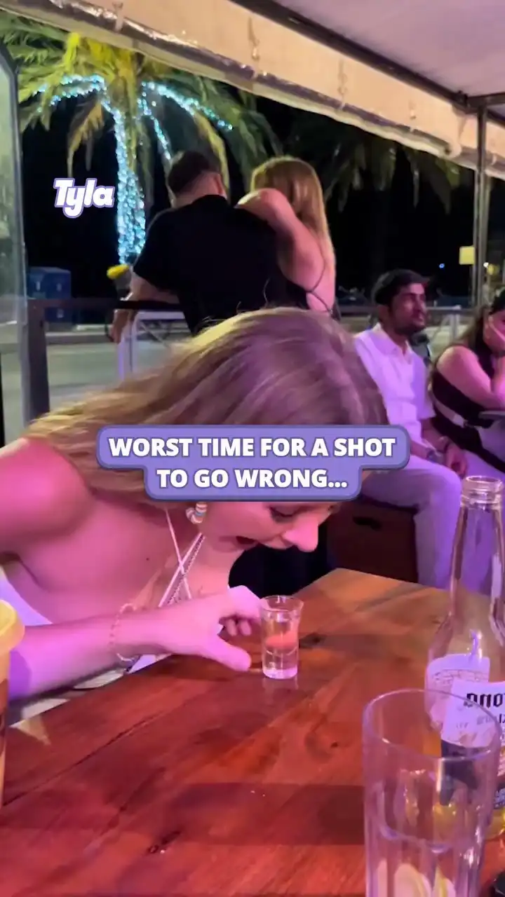 Girl's night shot gone wrong 🥃😳