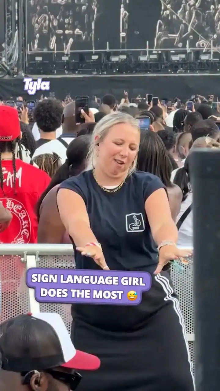 Sign Language girl does the most 😅