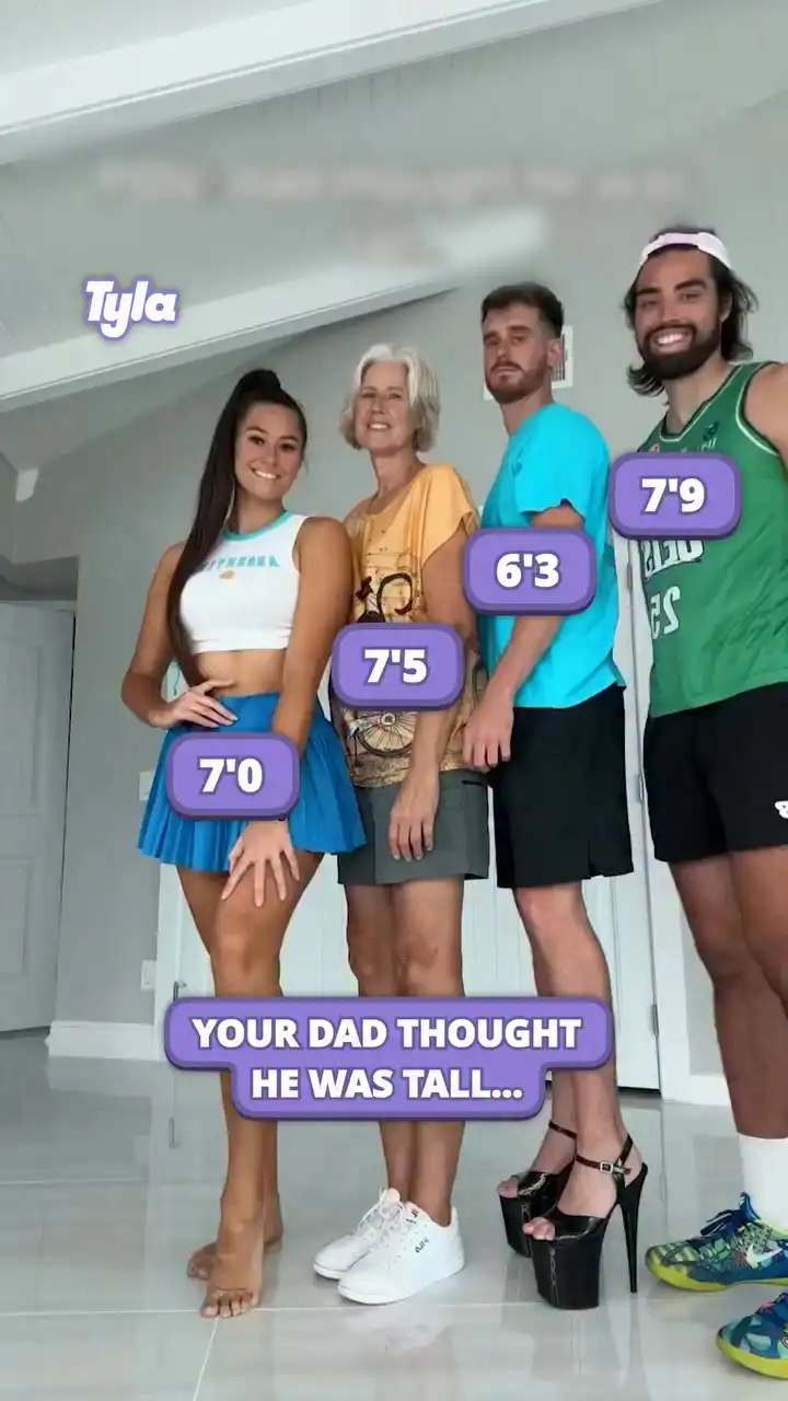 In any other family he would be tall 😂