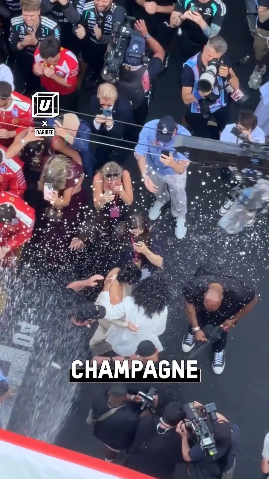 Kim Kardashian gets covered in champagne at the Monaco Grand Prix ๐ณ๐พ