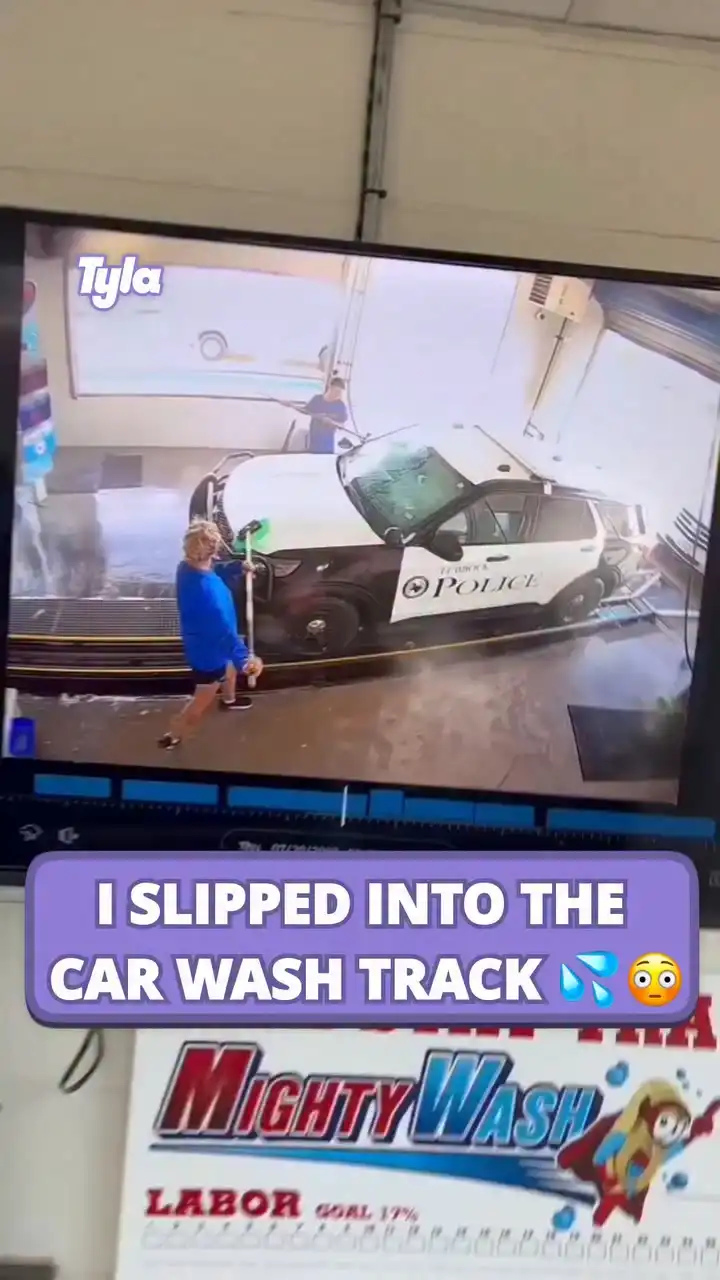 I slipped into the car wash track 💦😳