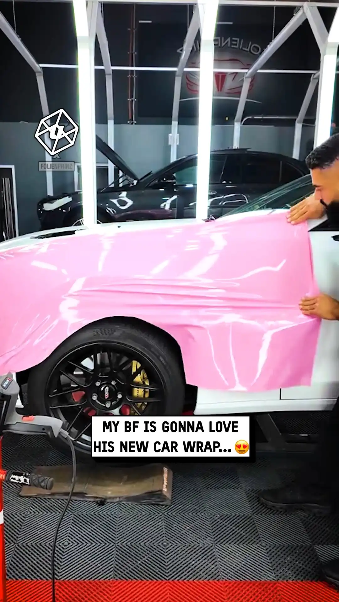 Getting my BF's car wrapped 🚙🩷
