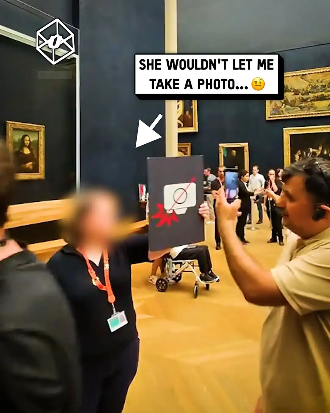 I wasn't allowed to take a picture of the Mona Lisa 😲🖼️