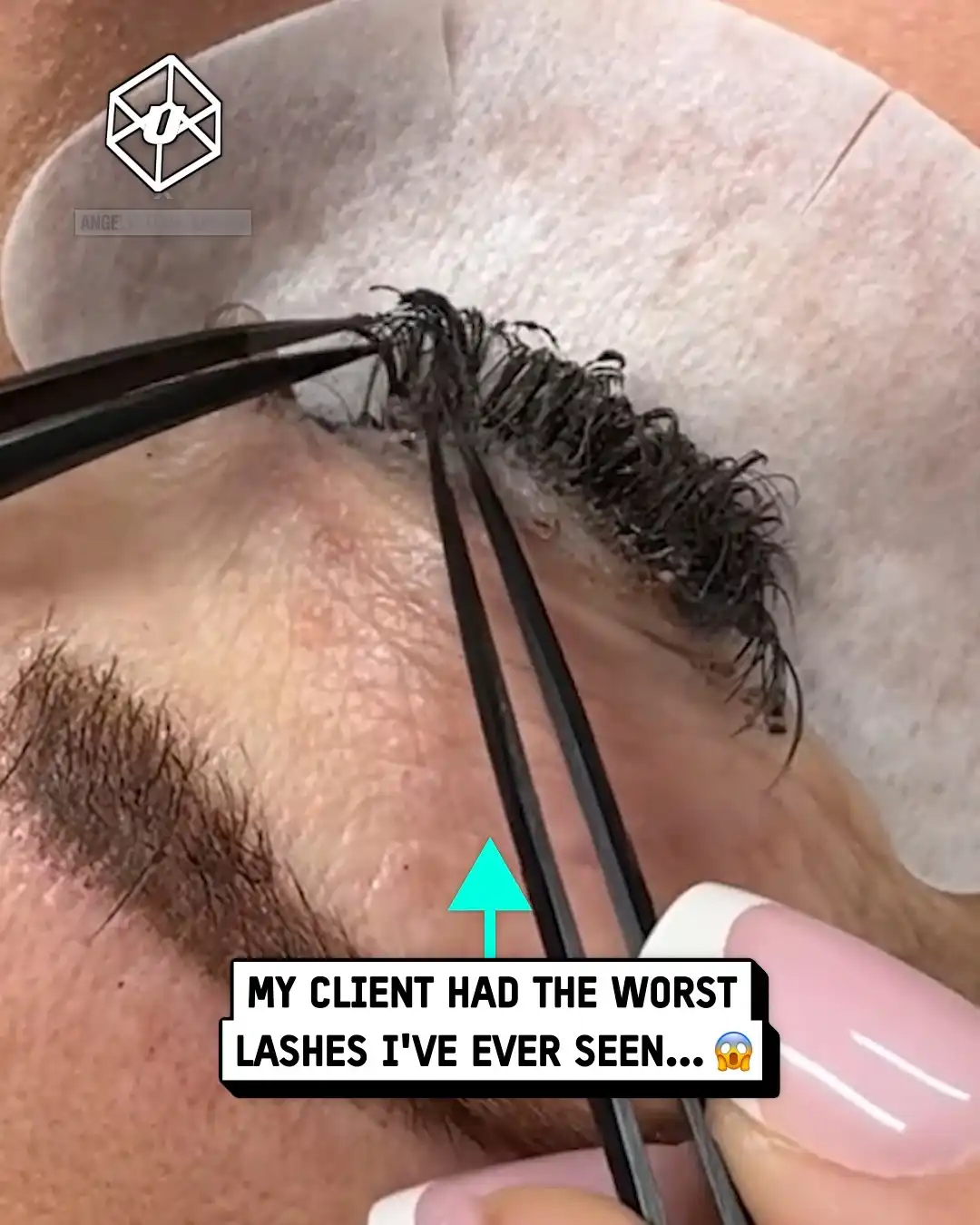 My client had the worst lashes I'd ever seen 😳🤢