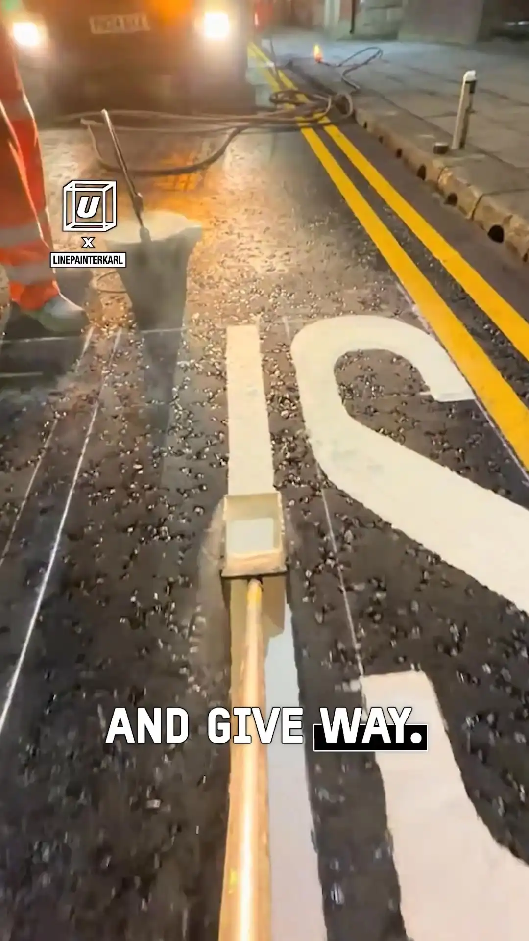 Painting the road markings 😮‍💨