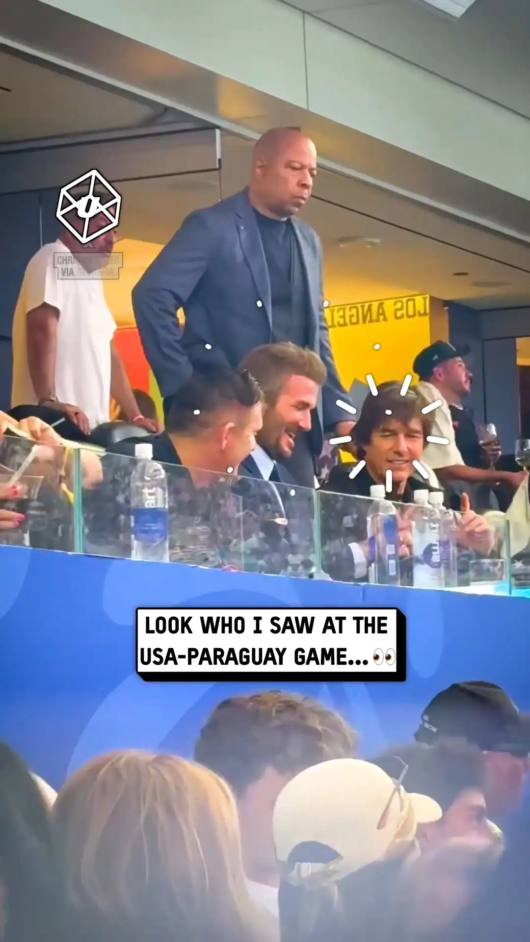 David Beckham and Tom Cruise spotted at the World Cup 🤩⚽️
