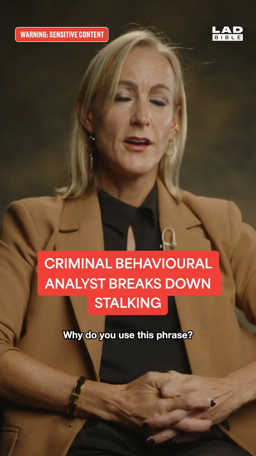 Criminal behavioural analyst on stalking