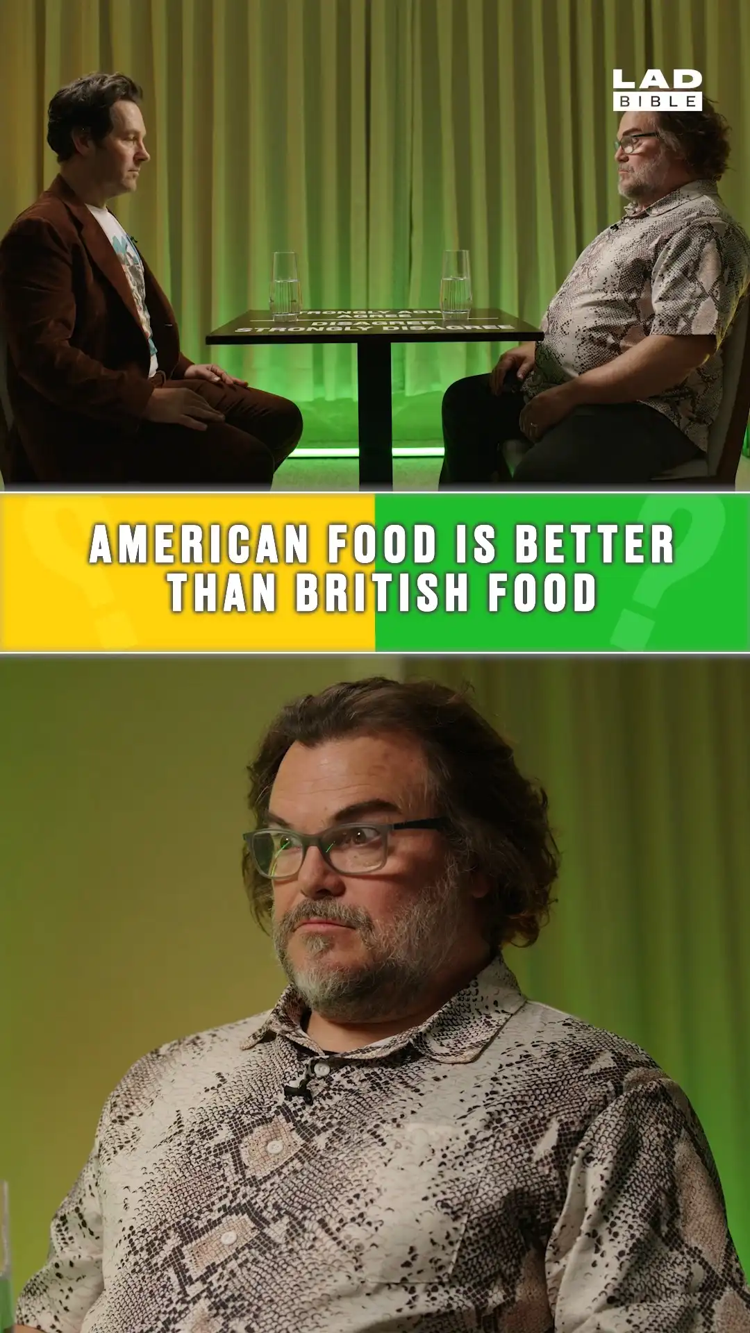Jack Black & Paul Rudd on American vs UK food