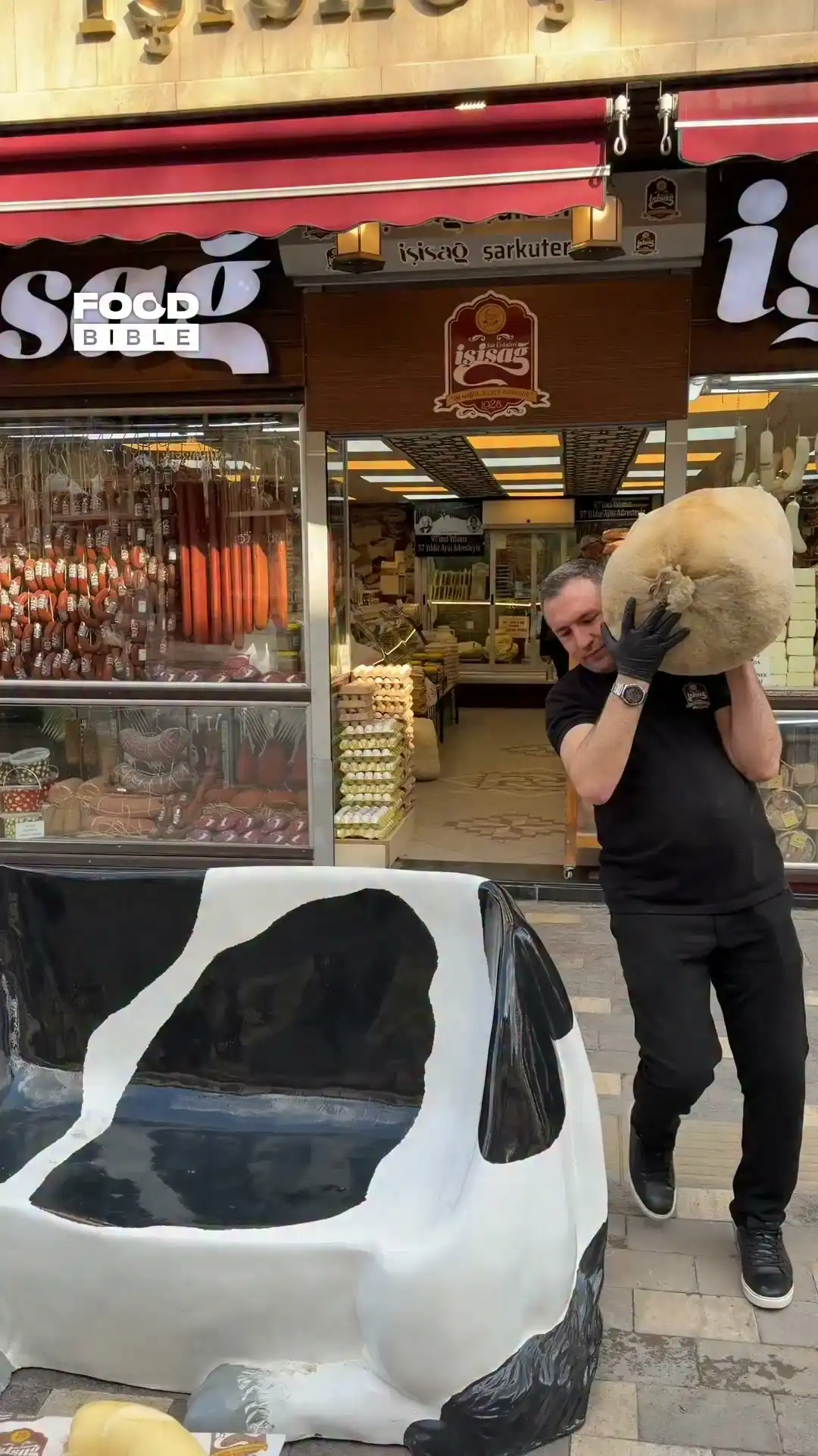 Cutting into a furry hump