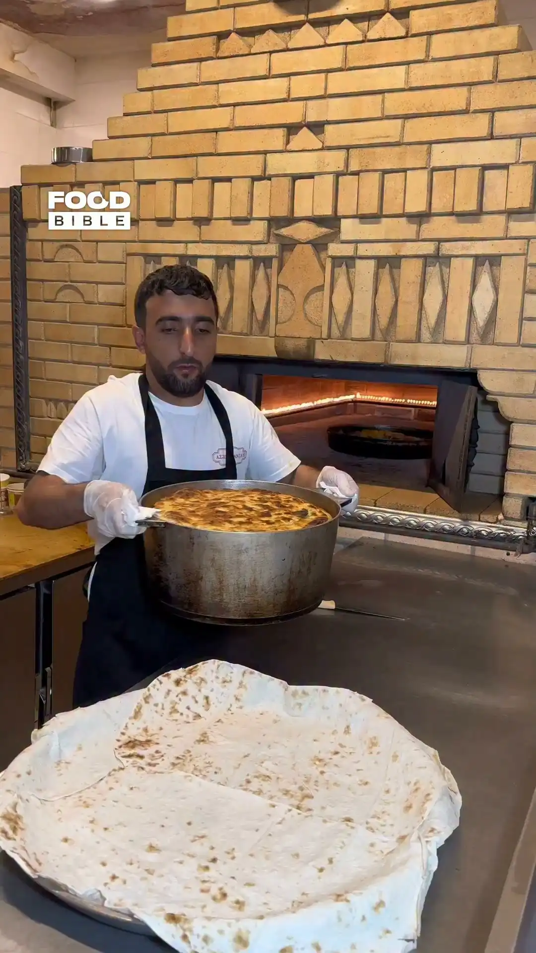 Cutting into a giant pie