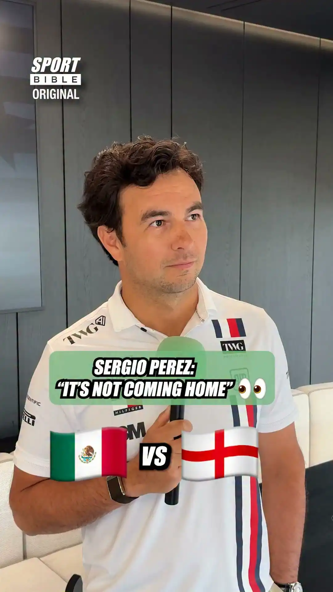 Sergio Perez claims 'it's not coming home' ahead of England vs Mexico