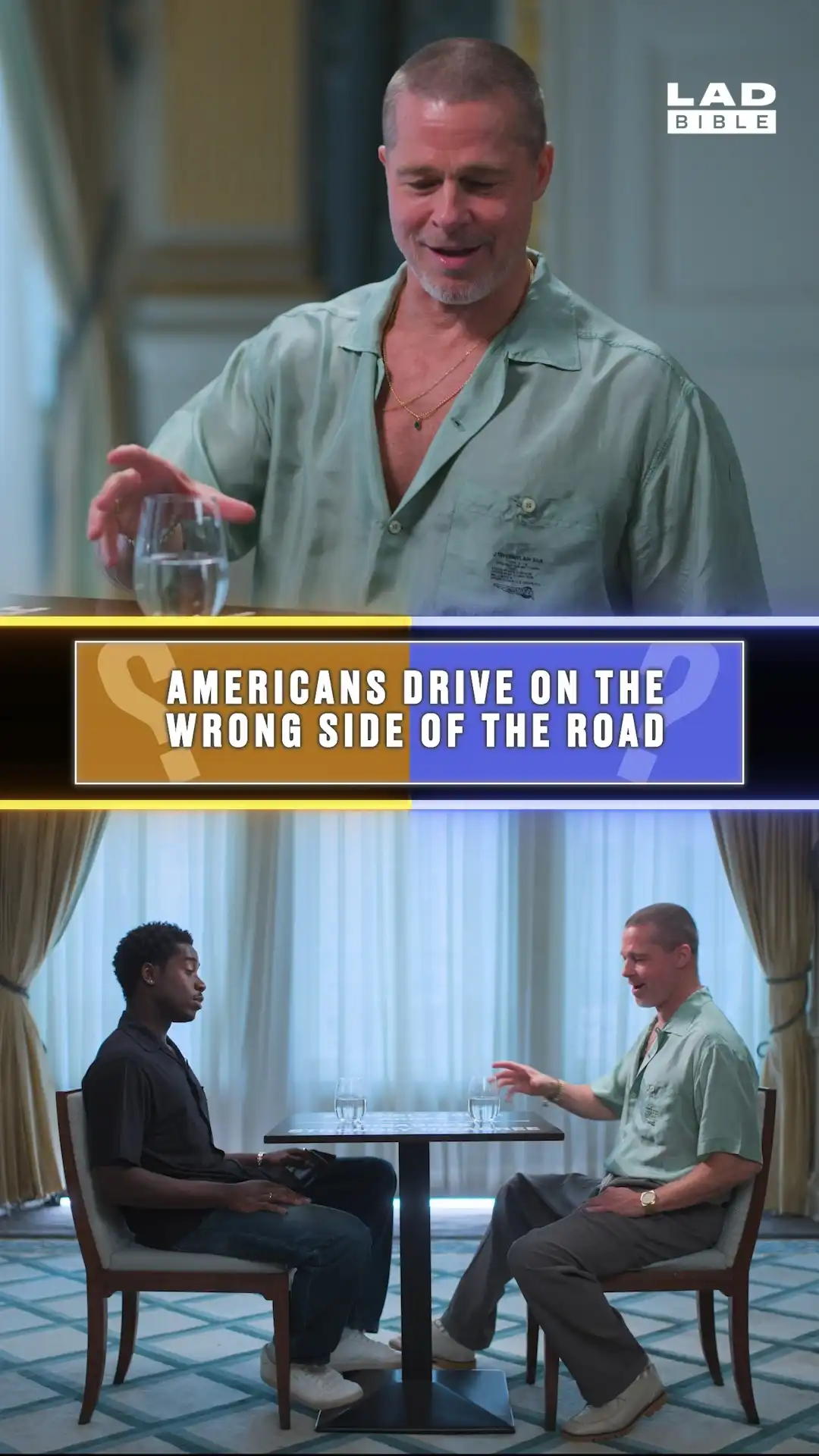 Damson Idris & Brad Pitt on driving on the left vs right