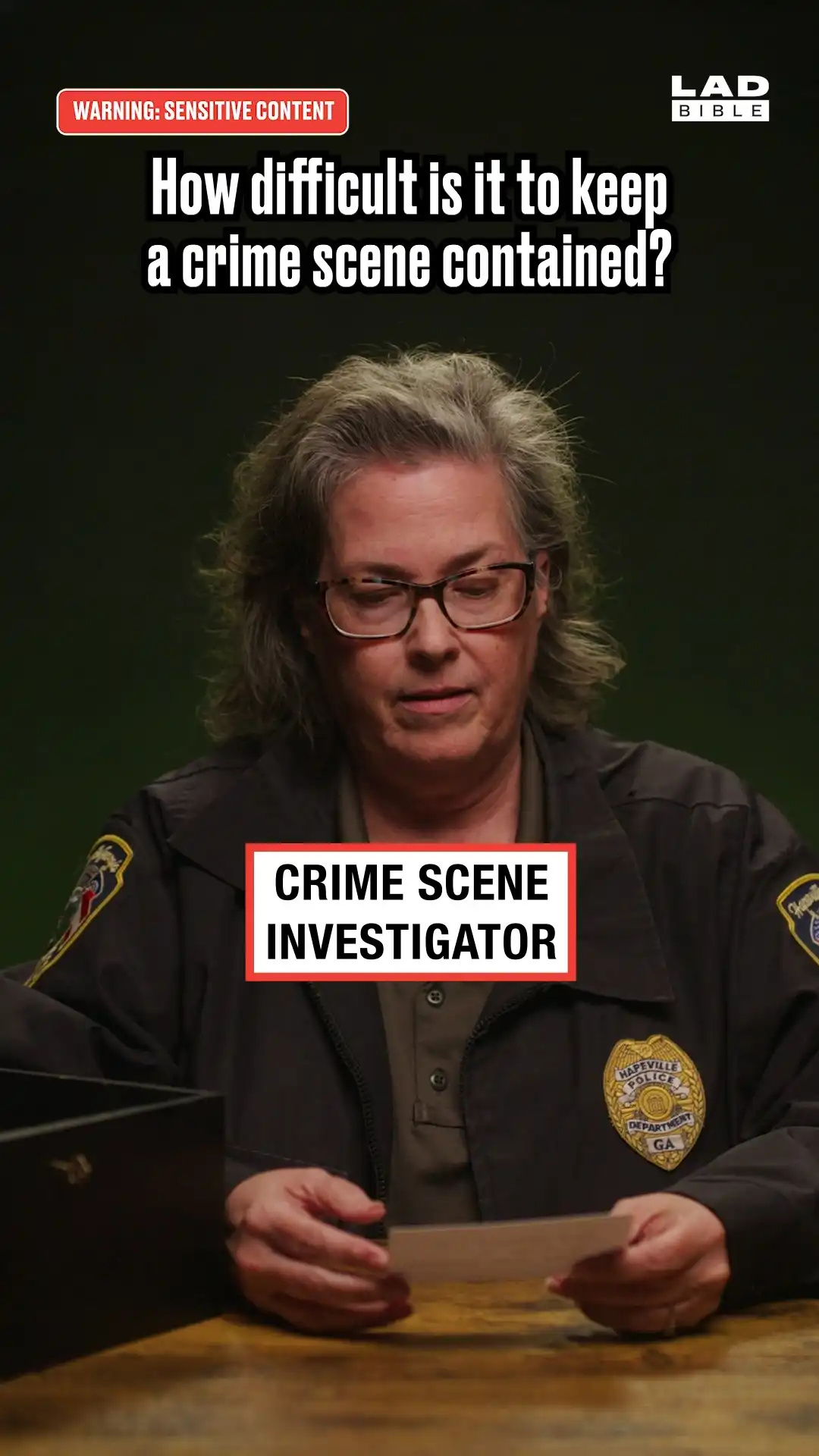 CSI and making sure a crime scene is contained