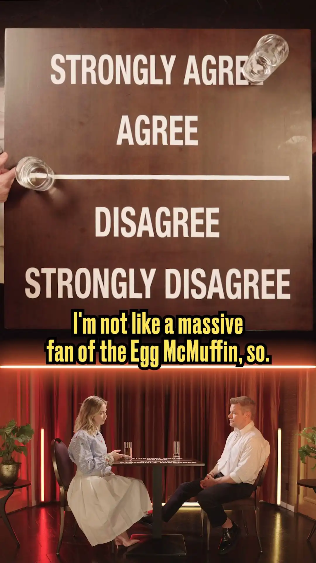 Emily Blunt & Matt Damon on McDonald's breakfast