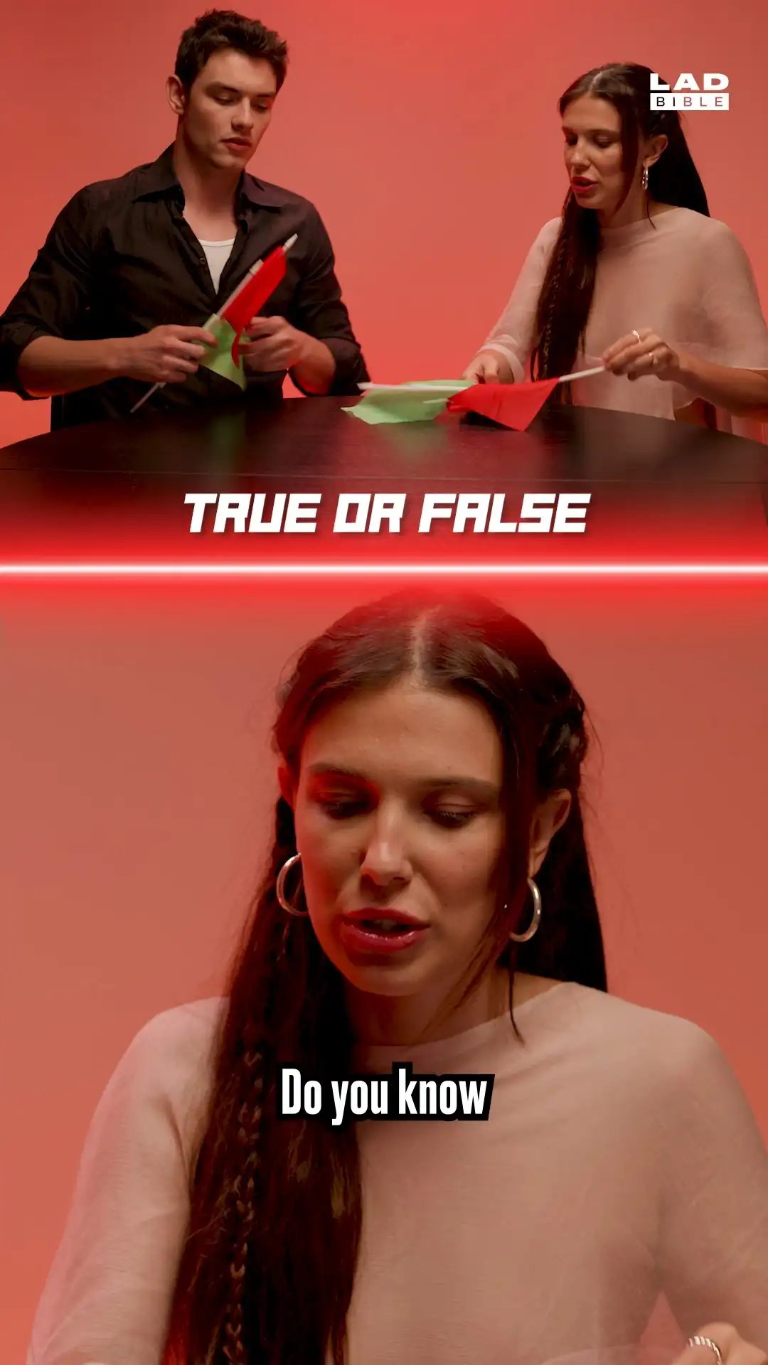 Millie Bobby Brown & Louis Partridge play true or false