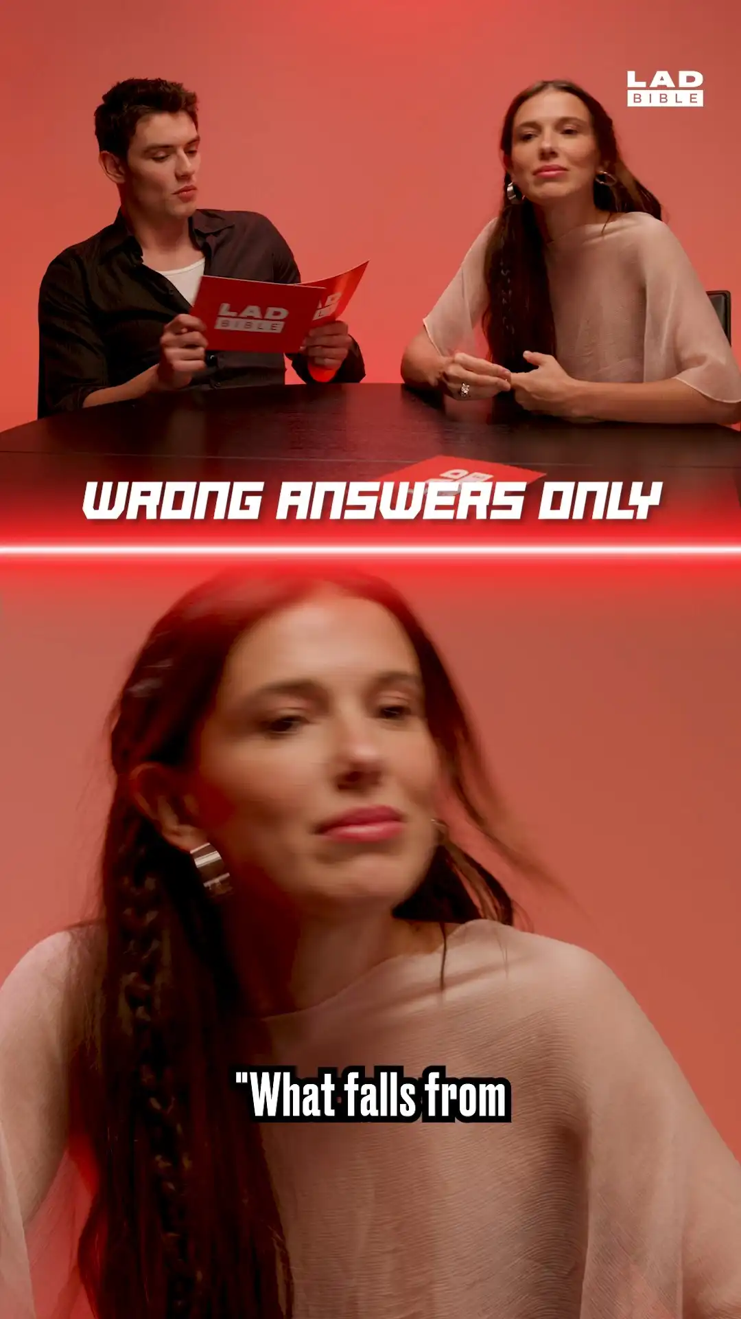 Millie Bobby Brown & Louis Partridge play wrong answers only