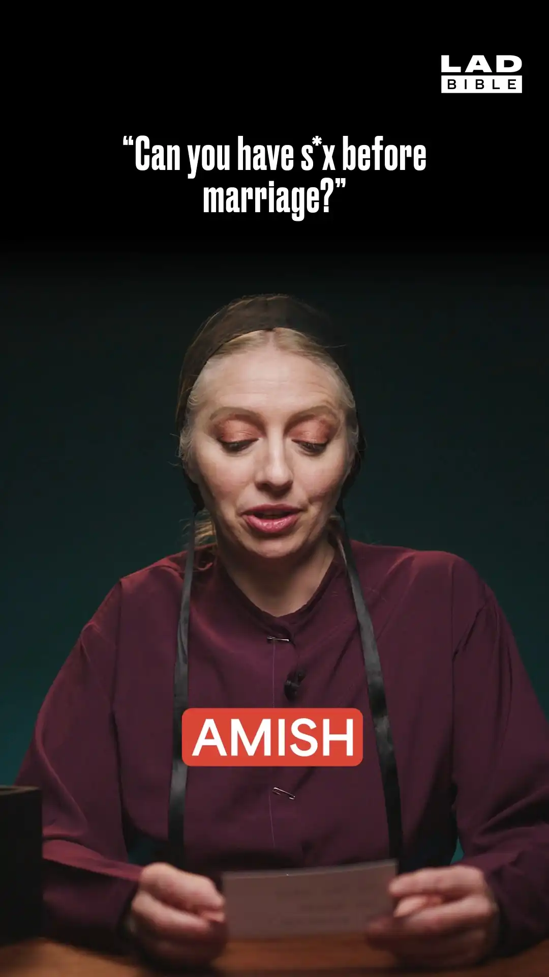 Amish person answers taboo questions