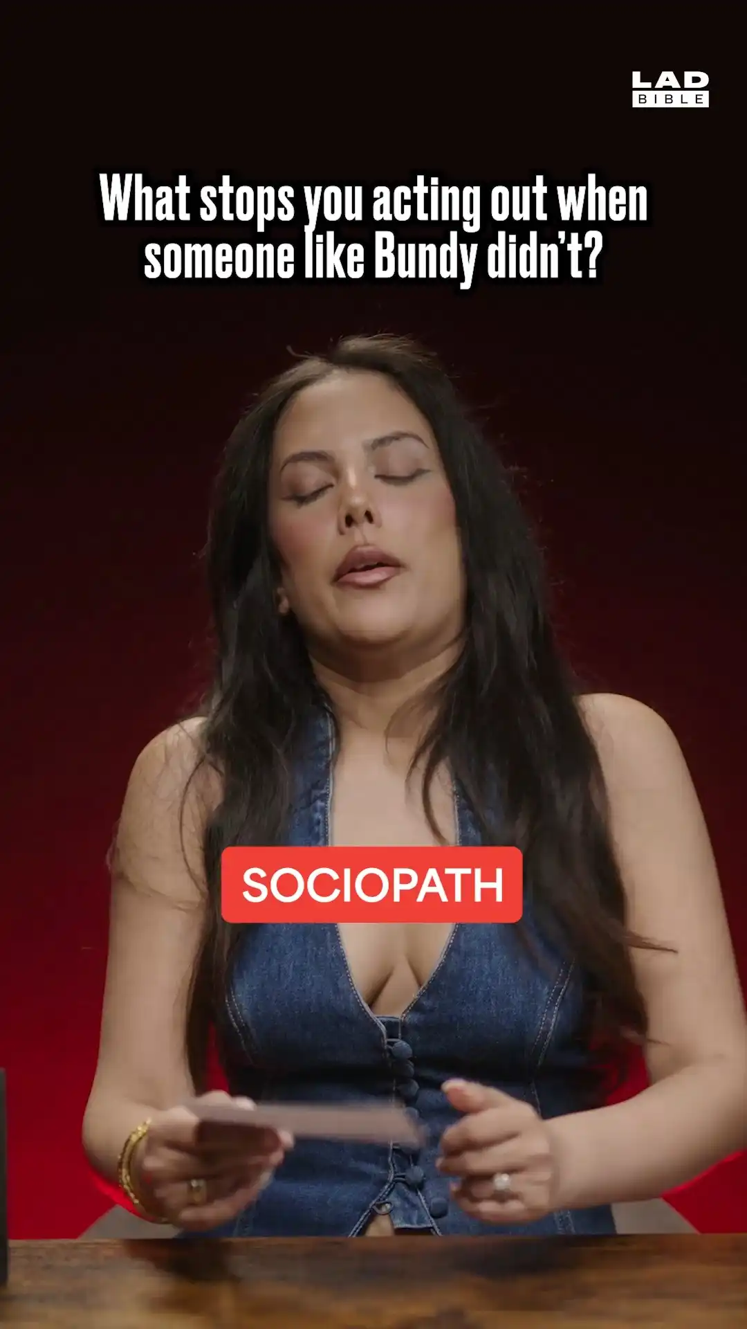 Sociopath on why she doesn't commit serious crimes like Ted Bundy